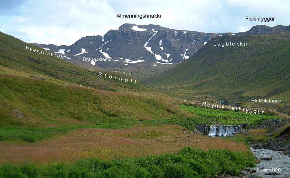 Almenningshnakki, 929m, hæsta fjall við Siglufjörð